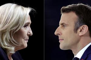 Franske regler betyder stilhed fra Macron og Le Pen i slutspurt