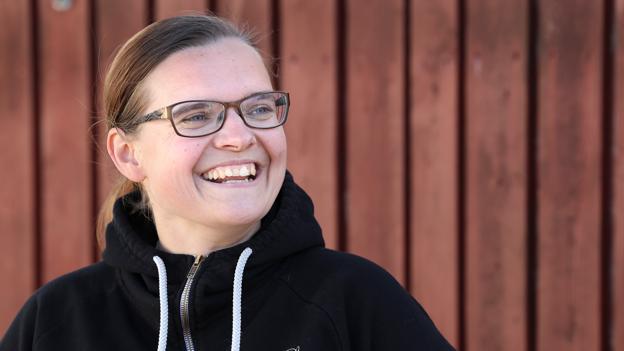 Dorthe Sidelmann nyder friluftslivet, hvor hun kan se, at dyrene har det godt. <i>Foto: Bente Poder</i>