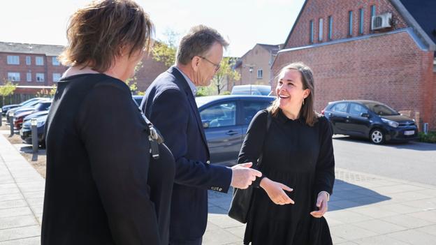 Borgmester Mikael Klitgaard tog imod Astrid Krag <i>Foto: Bente Poder</i>