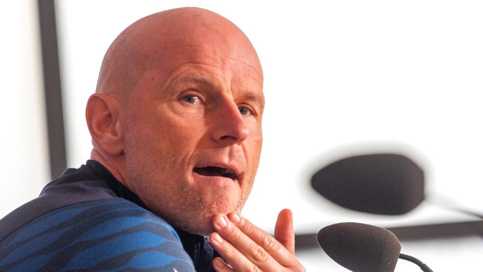 Norges landstræner, Ståle Solbakken, langer ud efter DBU's formand, Jesper Møller, som han kalder "en svag leder". (Arkivfoto). <i>NTB/Reuters</i>