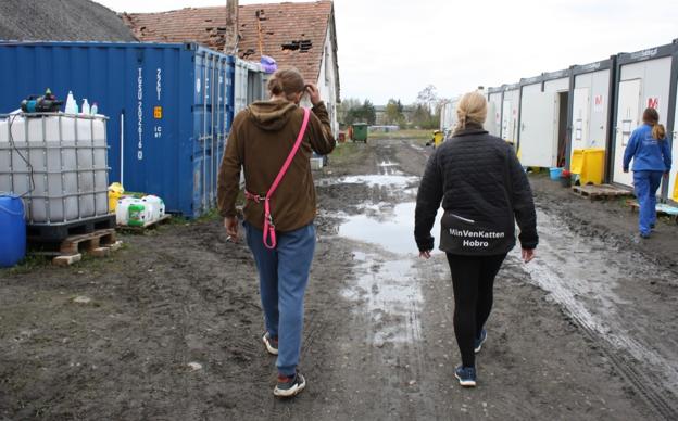 Lejren i Medyka bestod af en række containere. <i>Privatfoto</i>