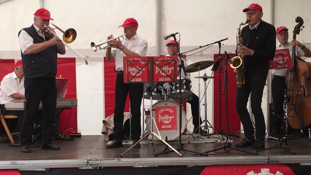 Royal Garden Jazzband fotograferet under en koncert i Otterup på Fyn. <i>Privatfoto</i>