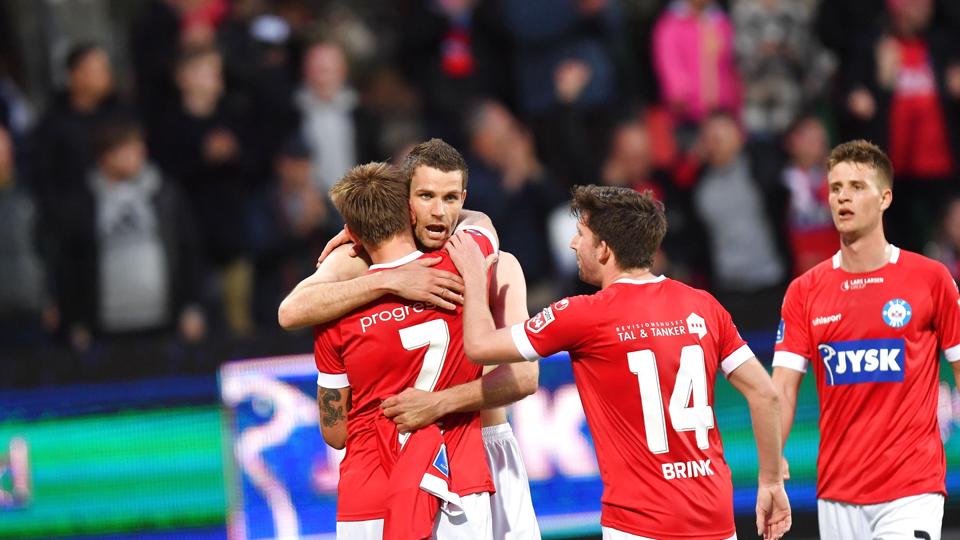 Nicklas Helenius blev nok engang helten for Silkeborg. <i>Ernst Van Norde/Ritzau Scanpix</i>