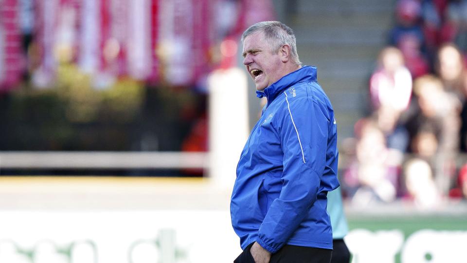 Kent Nielsen var ikke tilfreds med Nicklas Helenius fredag. (Arkivfoto) <i>Henning Bagger/Ritzau Scanpix</i>