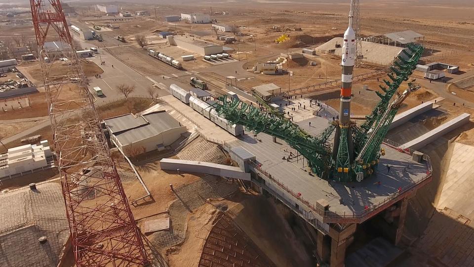 Kosmodrom Bajkonur er det rumcenter, hvorfra Rusland sender dets astronauter ud i rummet. (Arkivfoto). <i>Roscosmos/Reuters</i>