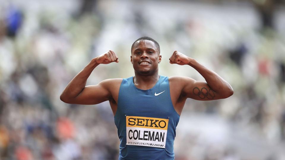 Christian Coleman var stærkeste mand i feltet, da der blev dystet på 100-meteren i Tokyo søndag. <i>Takuya Matsumoto/Ritzau Scanpix</i>
