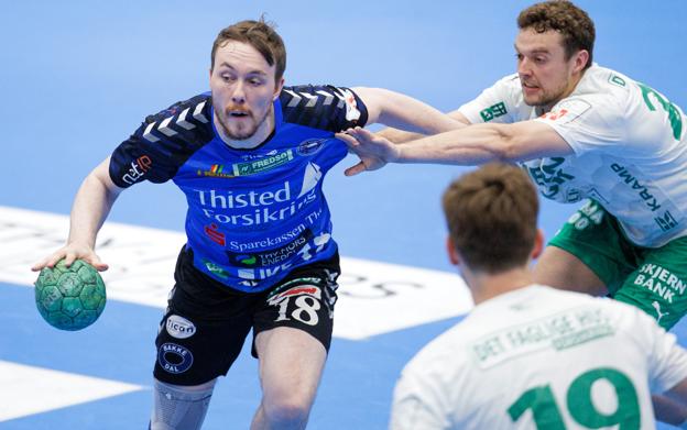 Kristian Vukman var noget overraskende på holdkortet. Han fik en afgørende rolle, da han med to mål i slutminutterne holdt Mors-Thy inde i kampen. <i>Foto: Bo Lehm</i>