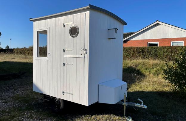 Det færdige resultat - badehuset er klar til sommeren! <i>Privatfoto</i>