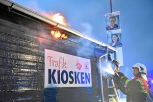 Frituregryde satte Trafikkiosken i brand