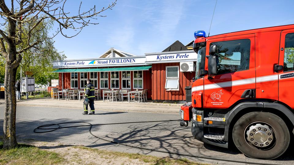 Brand på restaurant Kysten Perle i Aalborg. <i>Foto: Lars Pauli</i>