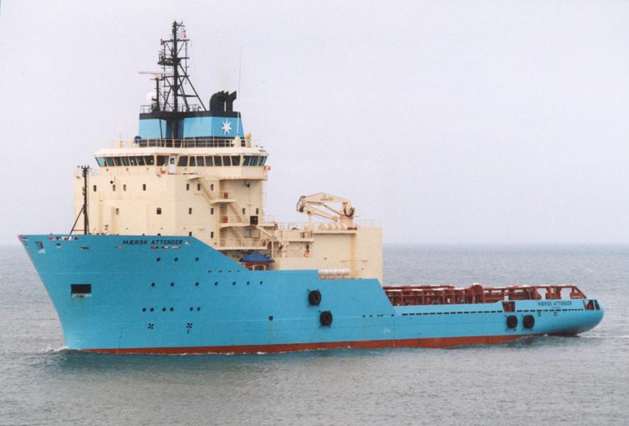'Maersk Attender' fotograferet i 2006. Foto: 'Maersk Attender' fotograferet i 2006. Foto: