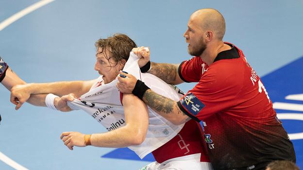 En svensk duel på stregen mellem Jesper Nielsen (tv.) og Andreas Nilsson. Den vandt sidstnævnte. <i>Foto: Claus Søndberg</i>