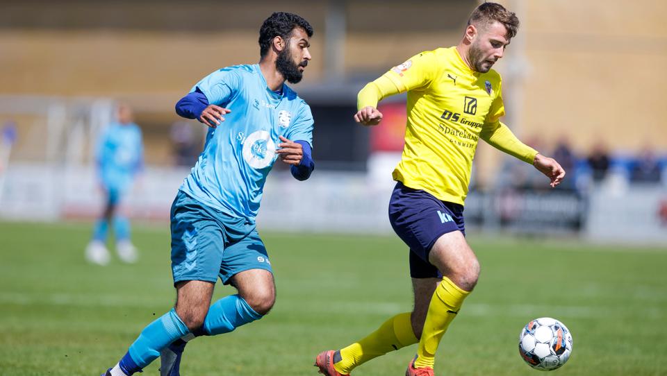 Muamer Brajanac og Hobro vandt 3-2 over Jammerbugt FC. <i>Foto: Torben Hansen</i>