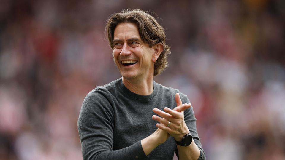Thomas Frank har været cheftræner i Brentford siden oktober 2018. <i>John Sibley/Ritzau Scanpix</i>