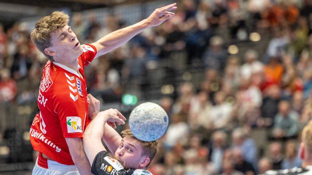Christian Termansen scorede hele otte mål, da Aalborg Håndbold sidste weekend slog Mors-Thy. <i>Arkivfoto: Kim Dahl Hansen</i>