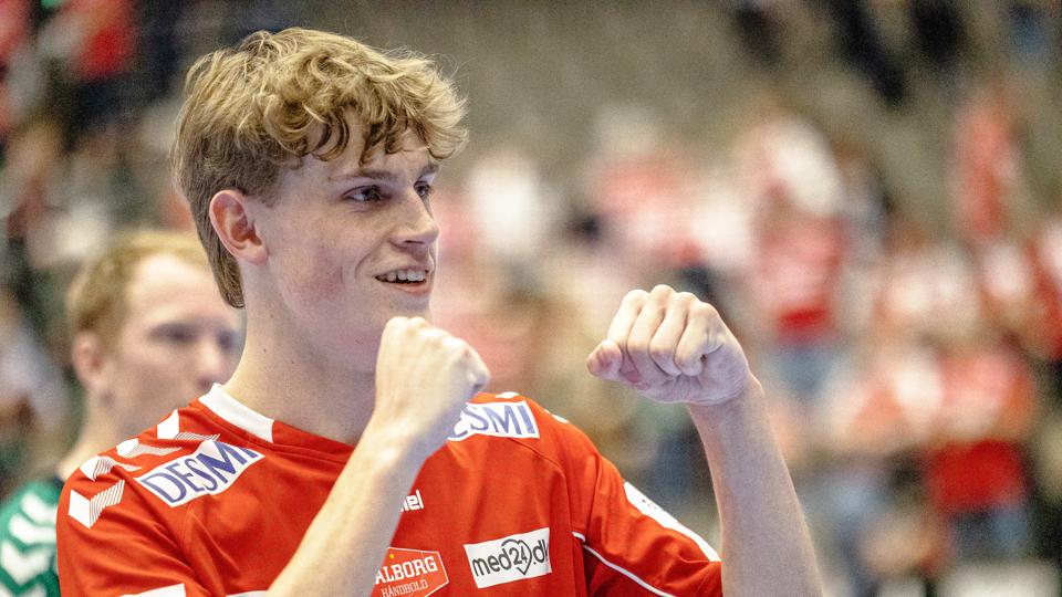 Christian Termansen hamrede otte mål i nettet mod Mors-Thy og fik dermed sit gennembrud for Aalborg Håndbold. <i>Foto: Kim Dahl Hansen</i>