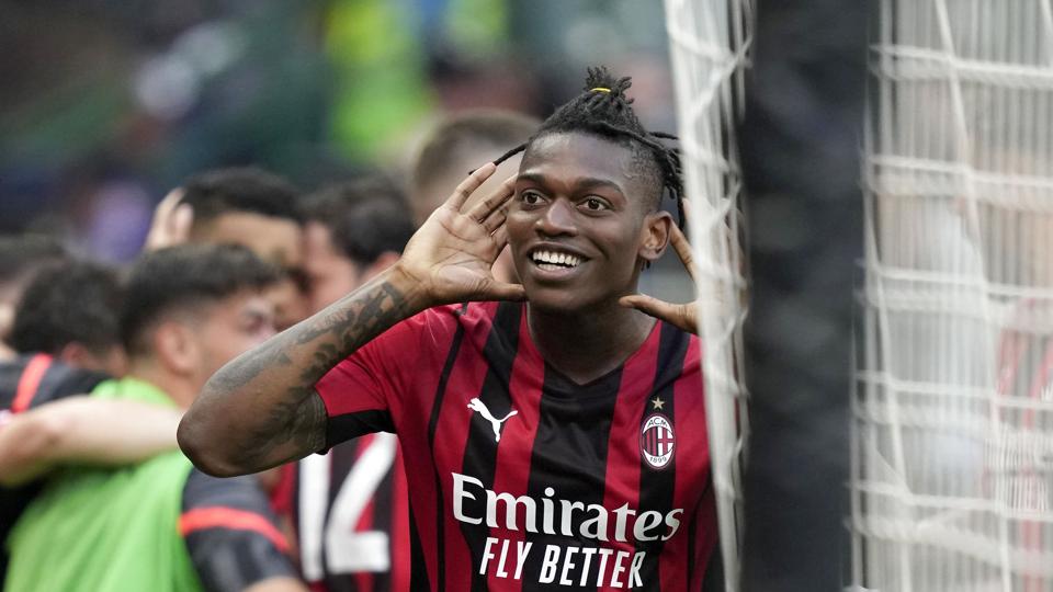 Rafael Leao scorede sit 11. ligamål i denne sæson i 2-0-sejren over Atalanta. <i>Antonio Calanni/Ritzau Scanpix</i>