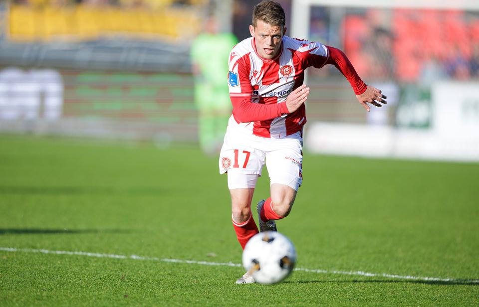 Kasper Kusk håber fortsat på en forlængelse med AaB, men en fremtid i en anden klub begynder også at blive en mulighed. <i>Arkivfoto: Torben Hansen</i>