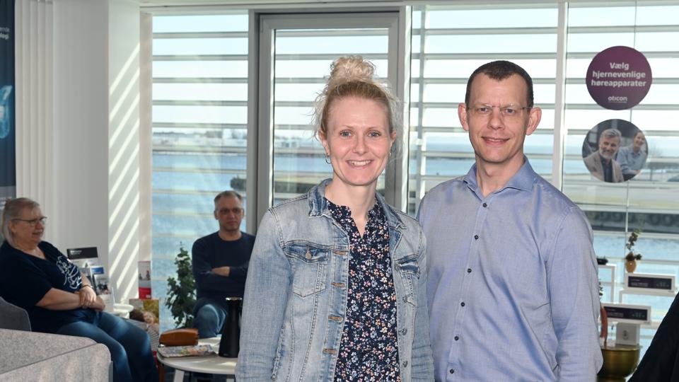 Pernille og Jacob Spalding fra Jacobs Hørecenter. <i>Foto: Jacobs Hørecenter.</i>