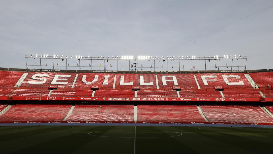 Ramón Sánchez Pizjuán kan huse cirka 42.000 tilskuere til europæiske kampe. <i>Marcelo Del Pozo/Reuters</i>