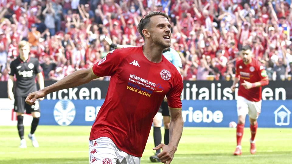 I lørdags rundede Marcus Ingvartsen sæsonen af i Bundesligaen ved at score to mål i hjemmekampen mod Eintracht Frankfurt. <i>Torsten Silz/Ritzau Scanpix</i>