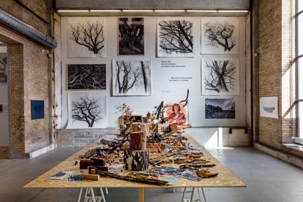 BLIZA Artzine-udstillingen i Kunsthal Nord blev åbnet 8. april med åbningstale af Mette Goddiksen og performance af Majken Lex. Den kunne opleves frem til 30. april. <i>Foto: Niels Fabaek</i>