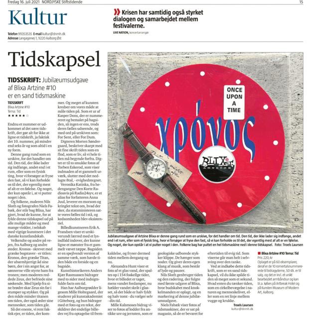 Jubilæumsudgaven af Blixa Artzine fik fem stjerner i Nordjyske.