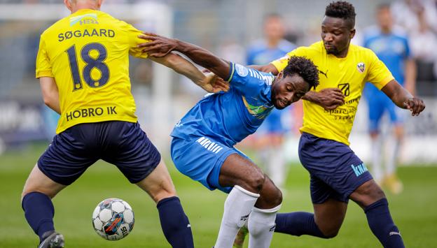 Vendsyssel fik i anden halvleg lagt et pres på Hobro, men det gav ikke pote. <i>Foto: Henrik Bo</i>