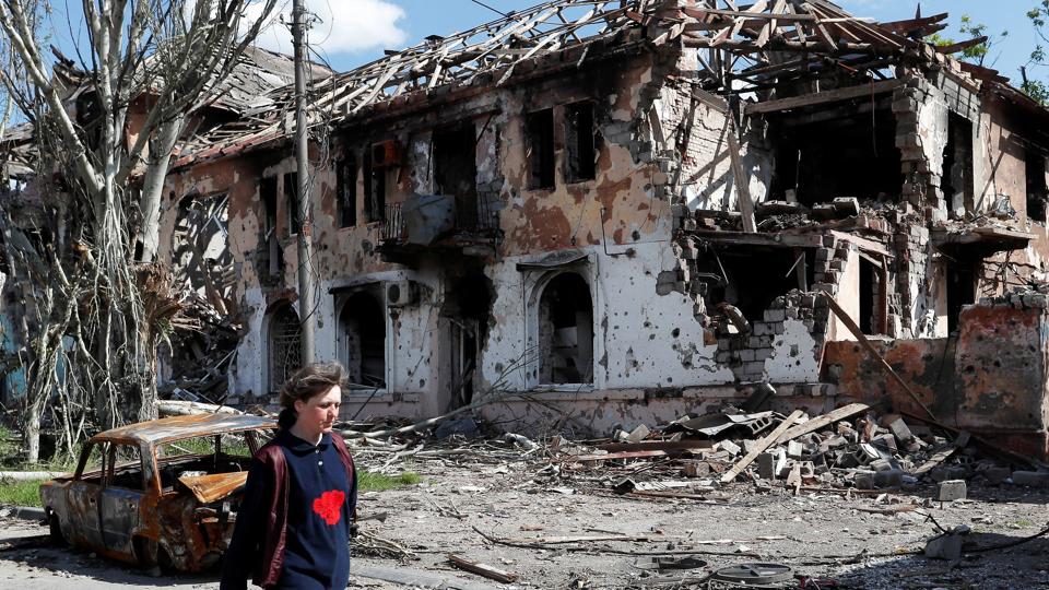 Ruslands invasion har efterladt Ukraine i ruiner. Nu håber præsident at få hjælp af allierede, så Rusland kan tvinges til at betale for genopbygningen. <i>Alexander Ermochenko/Reuters</i>