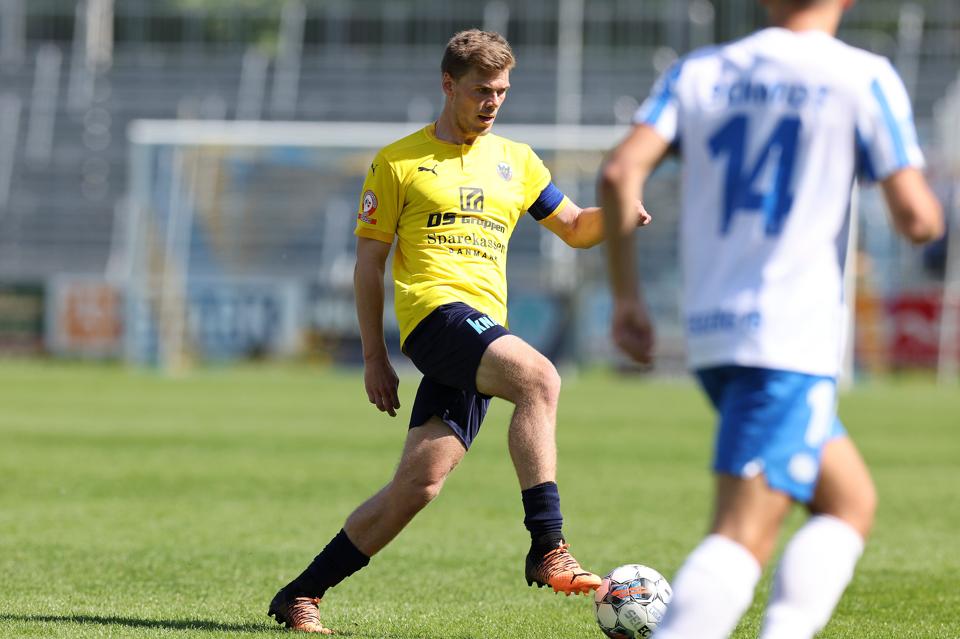 Mikkel Mejlstrup Pedersen brændte en stor chance i Køge, men Hobro-anføreren og holdkammeraterne fik dog et point med hjem fra sæsonpremieren. <i>Arkivfoto: Bente Poder</i>
