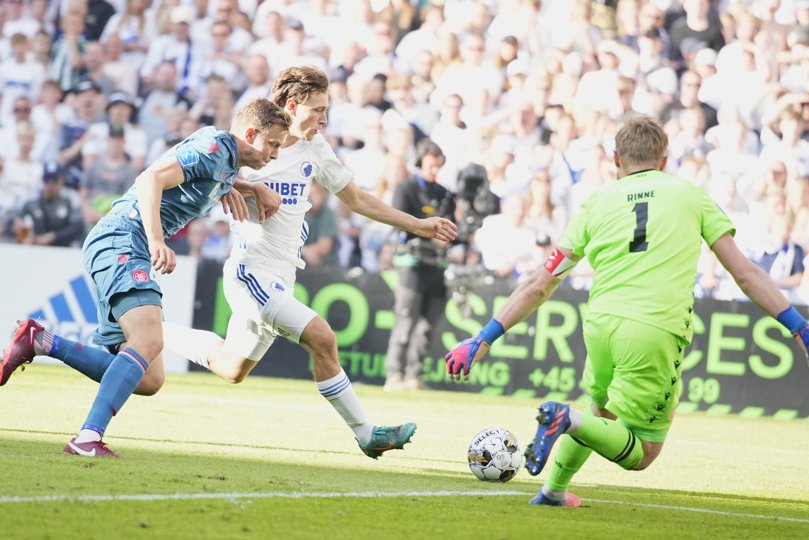 AaB tabte søndag 0-3 til FC København, der kunne fejre det danske mesterskab. <i>Martin Sylvest/Ritzau Scanpix</i>