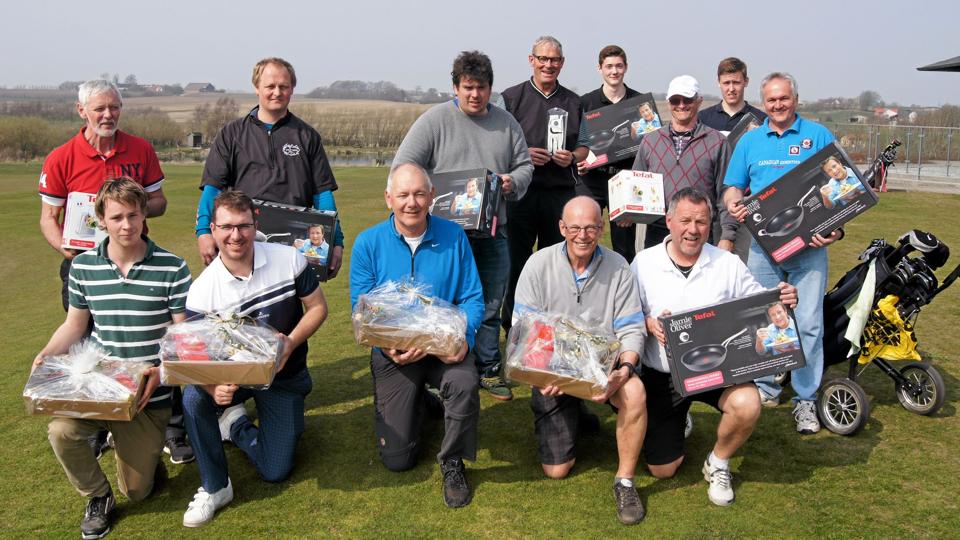 Vinderne ved golfturneringen i Volstrup Golfklub. Privatfoto