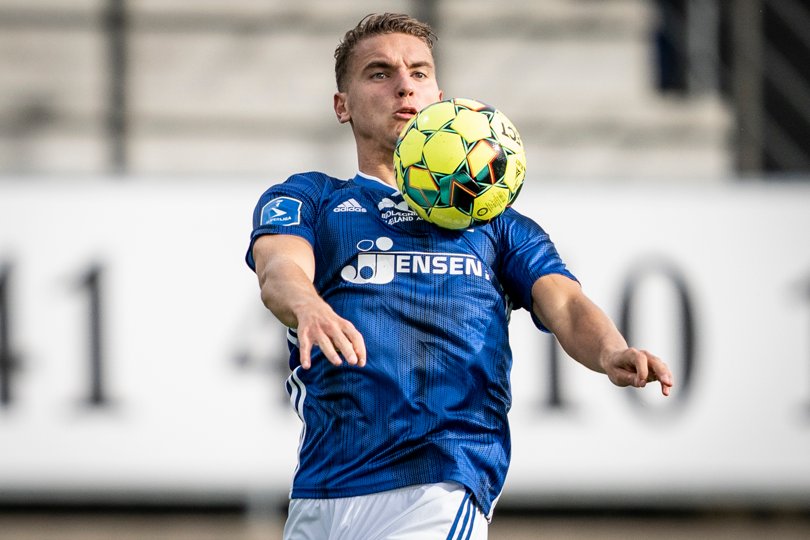 Rasmus Thellufsen spillede en markant rolle i Lyngbys tilbagevenden til Superligaen. <i>Arkivfoto: Mads Claus Rasmussen/Ritzau Scanpix</i>