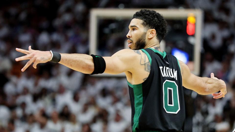 Jayson Tatum lavede 22 point, da Boston Celtics natten til torsdag vandt ude over Miami Heat i semifinalerne. <i>Andy Lyons/Ritzau Scanpix</i>
