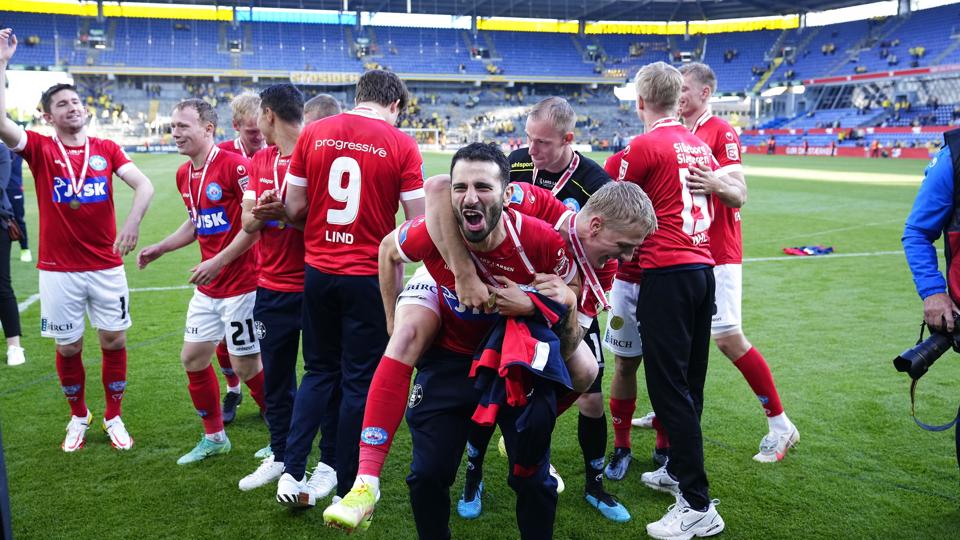 Silkeborg IF vandt bronze i Superligaen og er med FC Midtjyllands pokalsejr sikret et europæisk gruppespil i efteråret. <i>Claus Bech/Ritzau Scanpix</i>