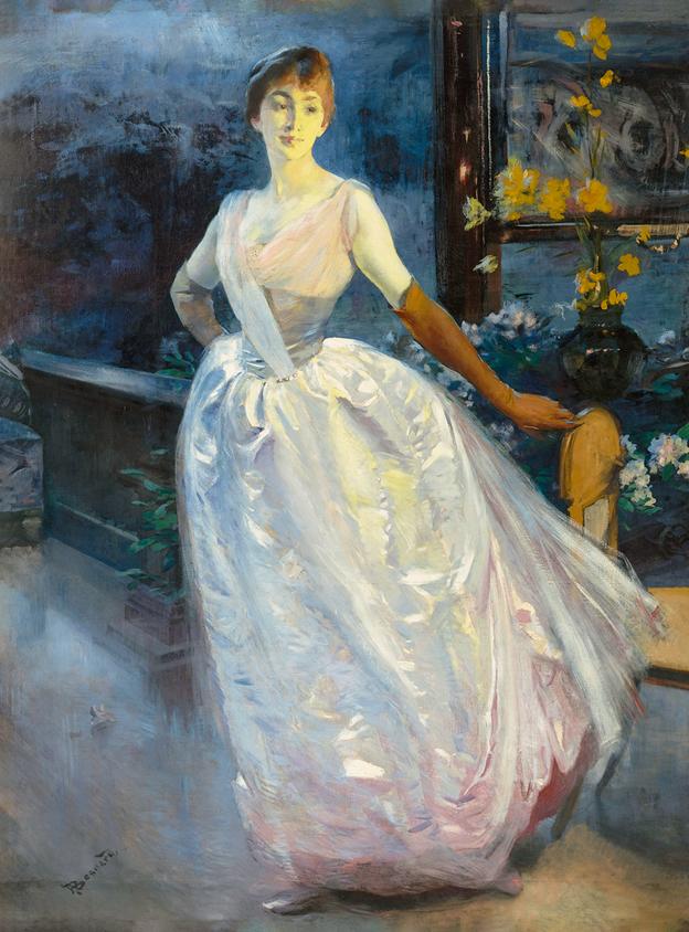 Paul-Albert Besnard var et forbillede for Krøyer. Bemærk lyset i hans værk "Madame Roger Jourdain",1886.  <i>Foto: Musée d’Orsay, Paris</i>