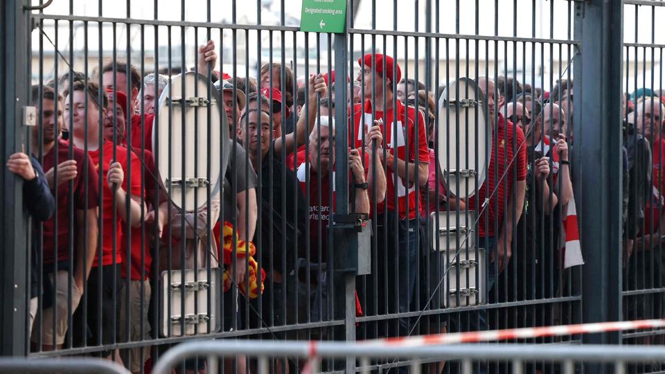 Særligt blandt Liverpool-fans var der kaos inden lørdagens Champions League-finale. <i>Thomas Coex/Ritzau Scanpix</i>
