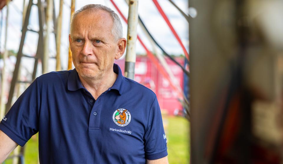 Hjallerup Marked gør klar til at åbne - en del af forberedelserne handler om sikkerhed. Formand Keld Nielsen fortæller, at sikkerhed er vigtigt for markedet. <i>Foto: Kim Dahl Hansen</i>