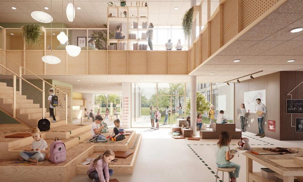 C.C. Contractor, GPP Arkitekter, Afry, ByMunch, Rum og Adfærd vinderforslag til Herningsholmskolen i Herning . C.C. Contractor, GPP Arkitekter, Afry, ByMunch, Rum og Adfærd vinderforslag til Herningsholmskolen i Herning .
