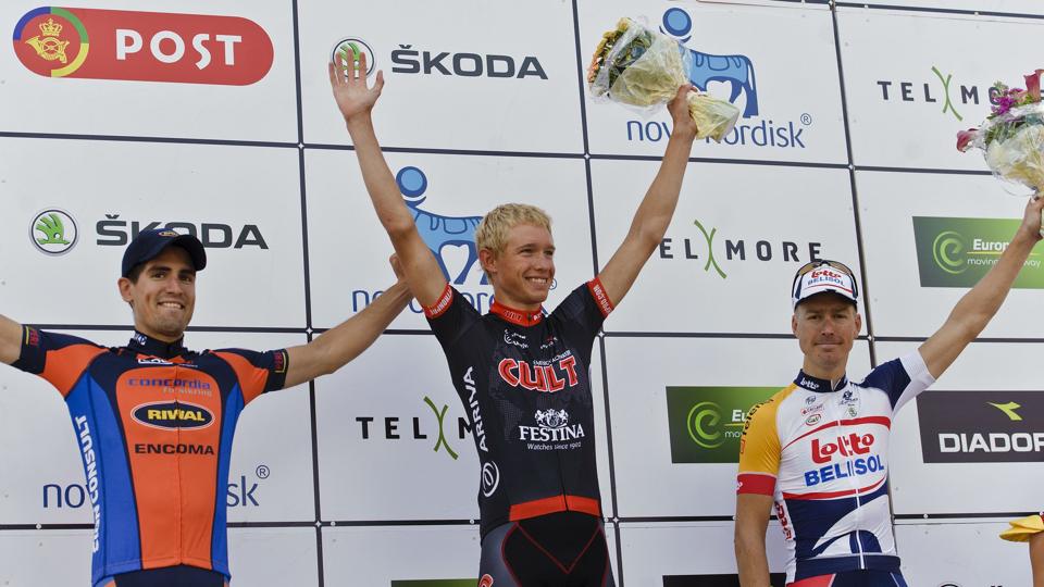 Nikola Aistrup til venstre var tæt på en etapesejr, men måtte nøjes med andenpladsen. Foto: Lars Rønbøg/Scanpix <i>Scanpix Denmark</i>