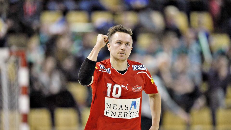 Håvard Tvedten scorede 10 mål i pokalsejren over Sønderjyske.Foto: Claus Søndberg <i>Pressefotograf Claus Søndberg</i>