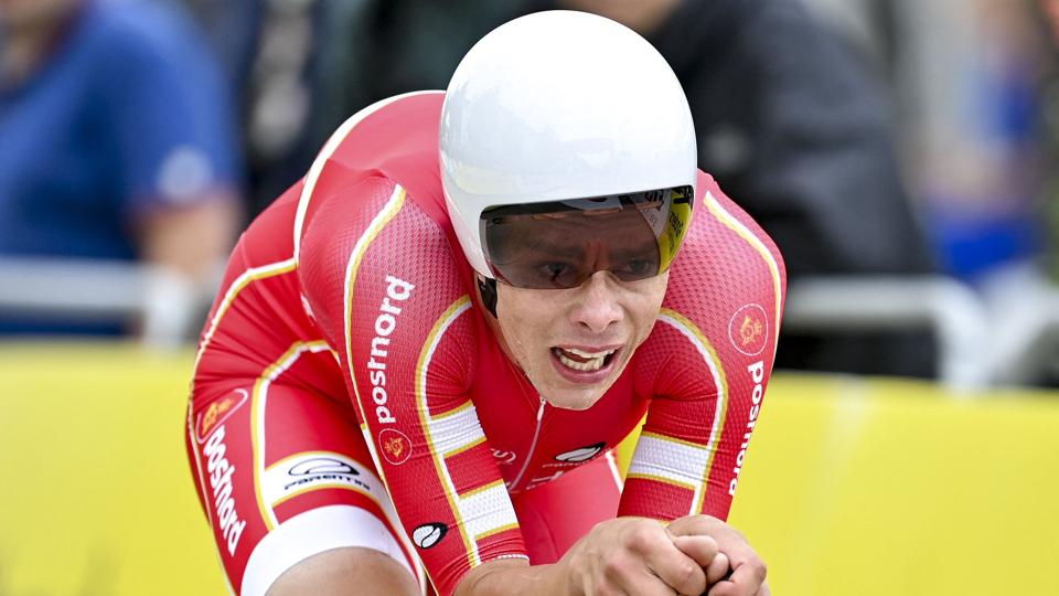 Johan Price-Pejtersen vandt sidste år DM, EM og VM i enkeltstart for U23-ryttere. <i>Dirk Waem/Ritzau Scanpix</i>