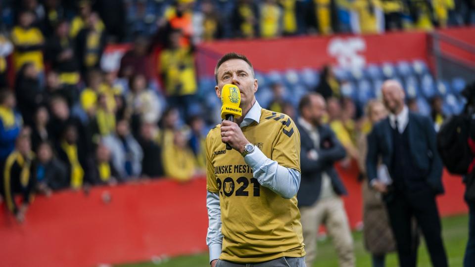 Jan Bech Andersen kunne for et år siden fejre, at Brøndby vandt det danske mesterskab. (Arkivfoto). <i>Martin Sylvest/Ritzau Scanpix</i>