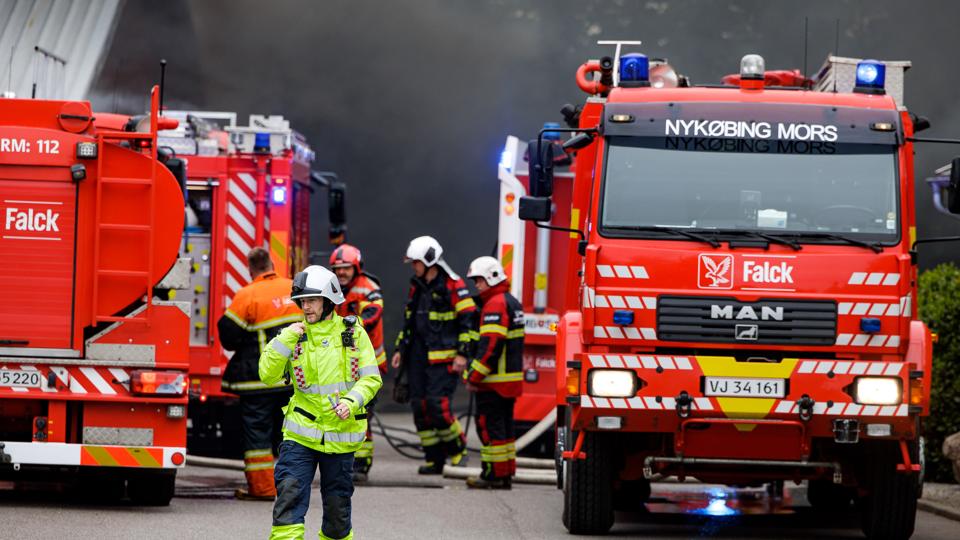 Brand hos Easy-Agri Care på Østermøllevej ved Nykøbing Mors.