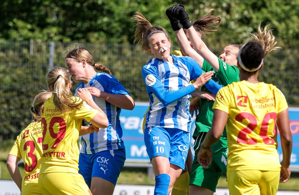 FC Thy-Thisted Q fik en øretæve i sæsonens sidste kamp. <i>Foto: Torben Hansen</i>