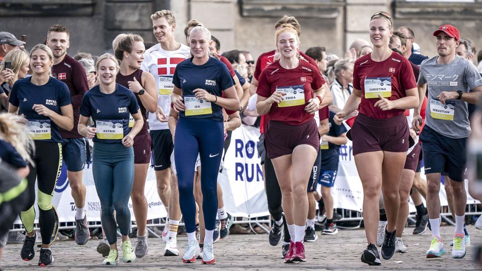 Titusindvis af løbere håber på tørvejr mandag, når det folkelige motionsløb Royal Run finder sted i seks danske byer. (Arkivfoto). <i>Mads Claus Rasmussen/Ritzau Scanpix</i>