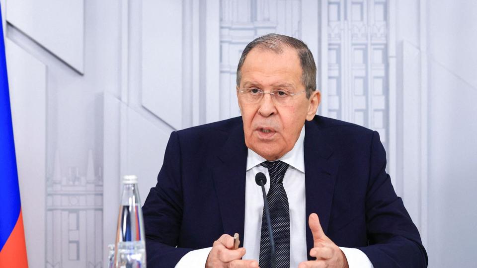 Sergej Lavrov er langtfra tilfreds med, at han har måttet aflyse en tur til Serbien. <i>Handout/Ritzau Scanpix</i>