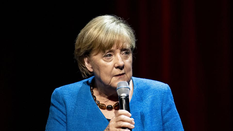Ekskansler Angela Merkel gav tirsdag sit første store interview, siden hun trådte af som forbundskansler for Tyskland. <i>Fabian Sommer/Ritzau Scanpix</i>