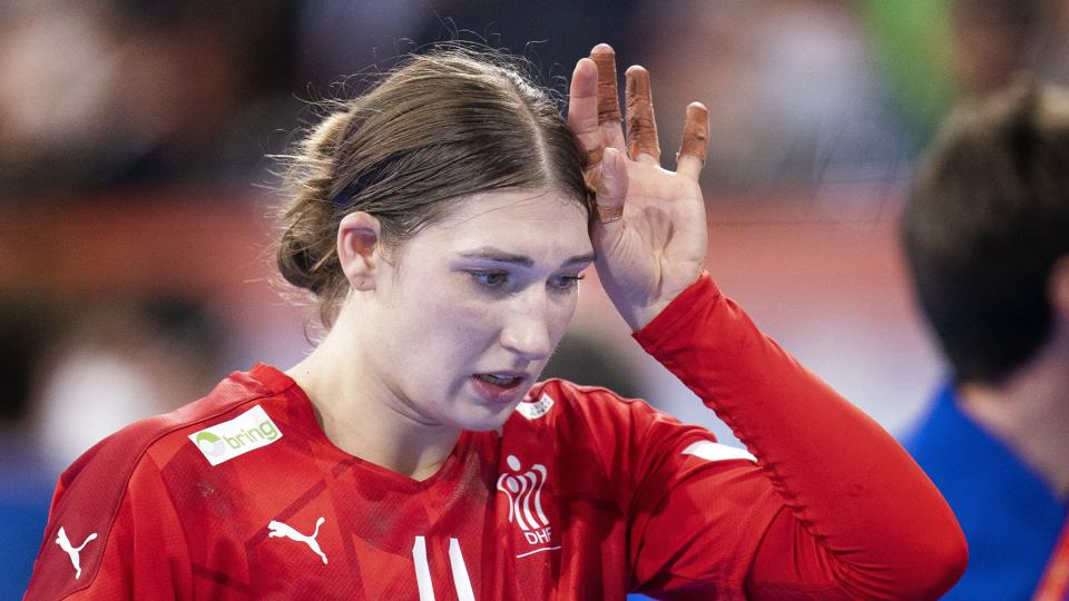 Risikoen for et EM-afbud fra Line Haugsted kommer til at præge den danske optakt til slutrunden. (Arkivfoto). <i>Liselotte Sabroe/Ritzau Scanpix</i>