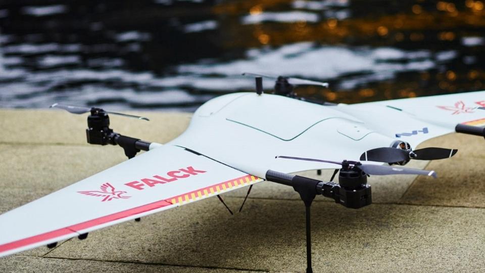Falck vil levere medicin til grønlandske bygder med sundhedsdroner. Dronerne kommer til at minde om den på billedet. <i>Free</i>